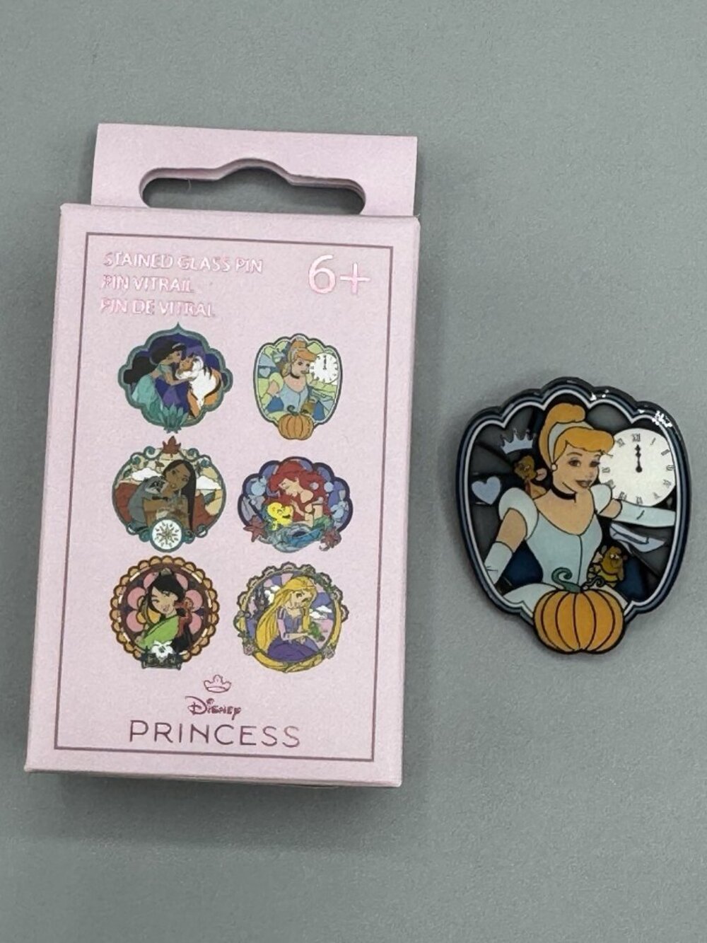 Loungefly Disney Princess Sidekick Stained Glass Pin CINDERELLA New Open Box